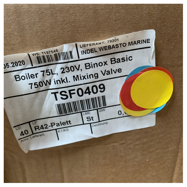 Isotemp 基本 75 L ステンレス鋼海洋ボイラー 750 w - 607531B000003