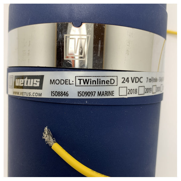 Vetus TWINLINED 24V In-Line Ventilator 102 mm.