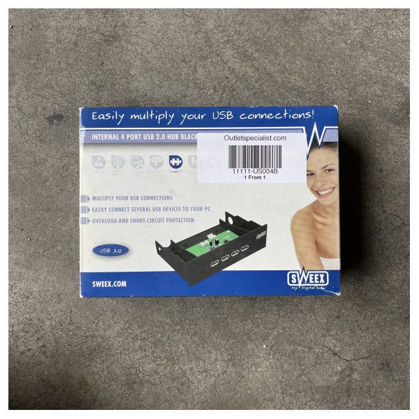 Sweex Internal 4-Port USB 2.0 Hub Black – Durable Marine-Grade USB Expansion for Boats and Maritime Electronics