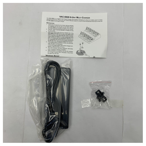 バーテックス VAC-6920 マルチチャージャー（バーテックス標準リチウムイオンラジオバッテリー6本用） VHFハンドヘルドポートフォン