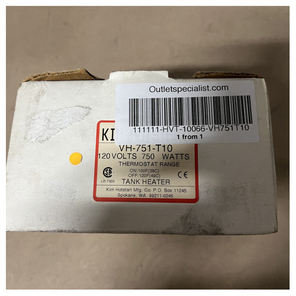 Kim Hotstart 120V 750W Kühlmittelheizung für Schiffsmotoren - Langlebige Aluminium-Blockheizung zum Schutz vor kaltem Wetter