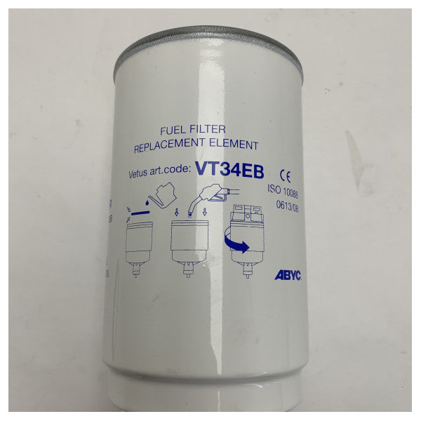 Смяна на филтъра за гориво Vetus VT34EB с въртящ се филтър 380L/h