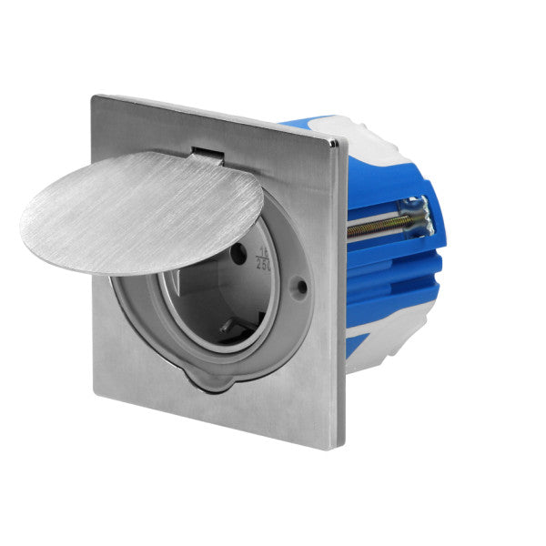 Waterproof Stainless Steel Marine Electrical Outlet | Orno Hermetic Contact Socket