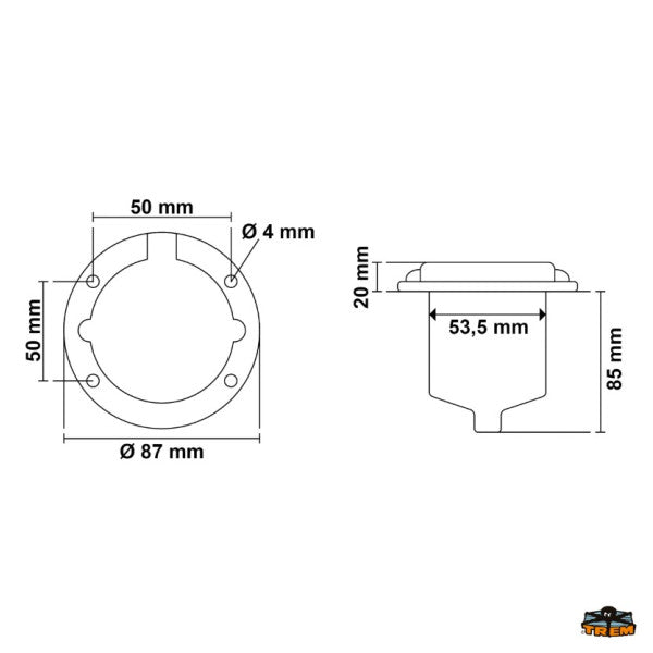 Trem Shore Power Socket 16a | 230 V Edelstahl - Z2032016