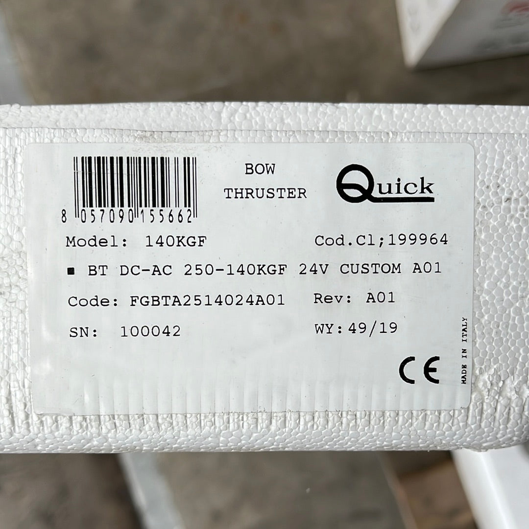 クイックBTQ 140 KGF / 24Vダブルバウスラスター250 mm