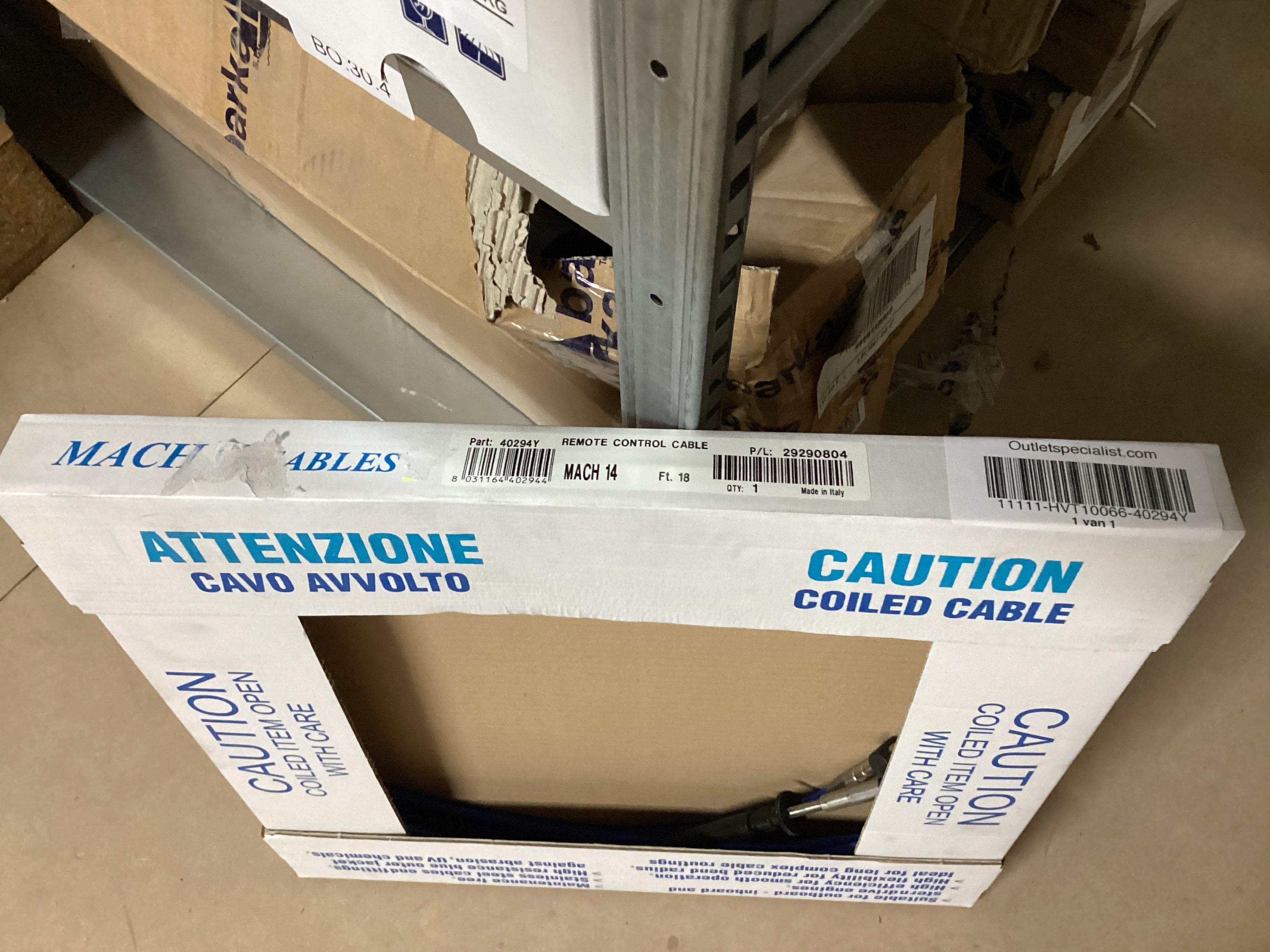 Ultraflex Mach 14 シリーズ コントロールケーブル 5.49 m - 40294Y