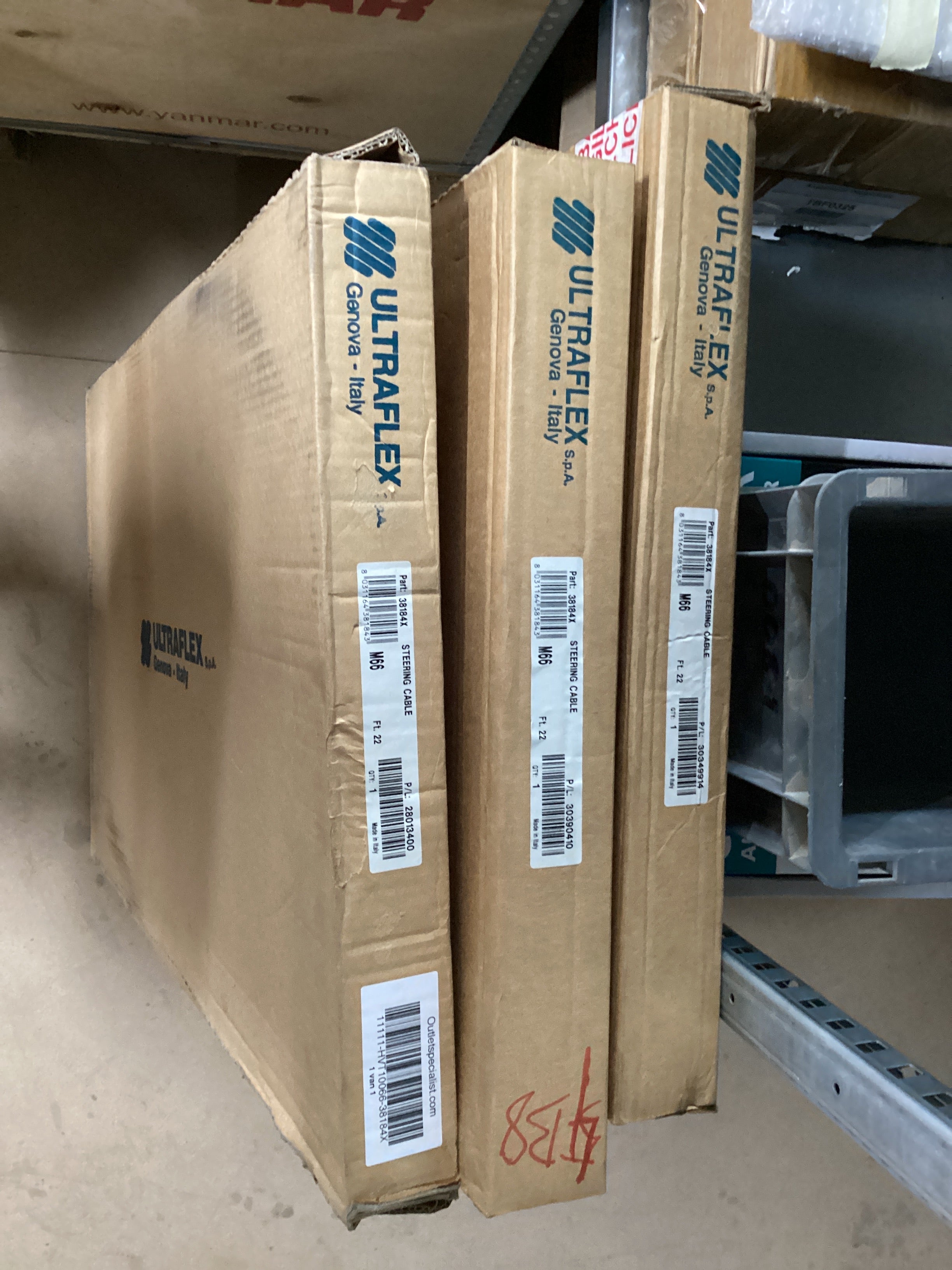 Кабел за управление на двигателя Ultraflex M66 за тежки условия на работа 6,7 м - 38184X