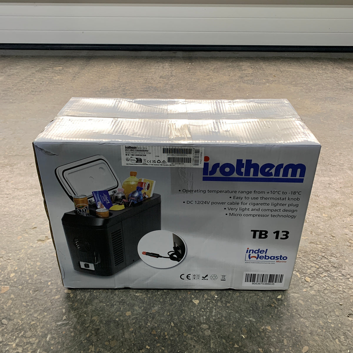 Isotherm IndelB TB13 Caixa refrigeradora com compressor 13L 12/24/230V - 2013BG1000000RV 