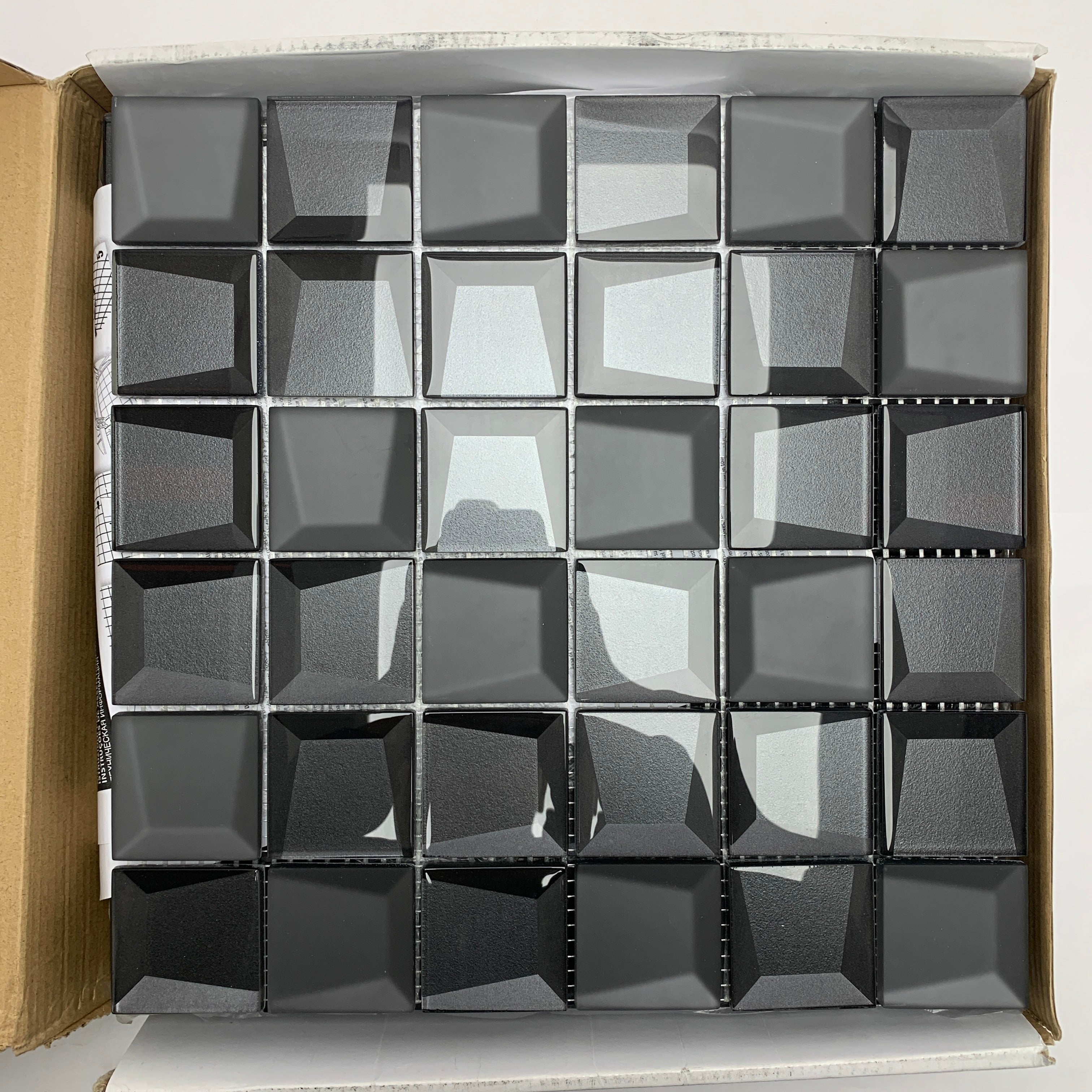 Porcelanosa Tono-111 mozaik efekt kvadratna crna 30x30 cm