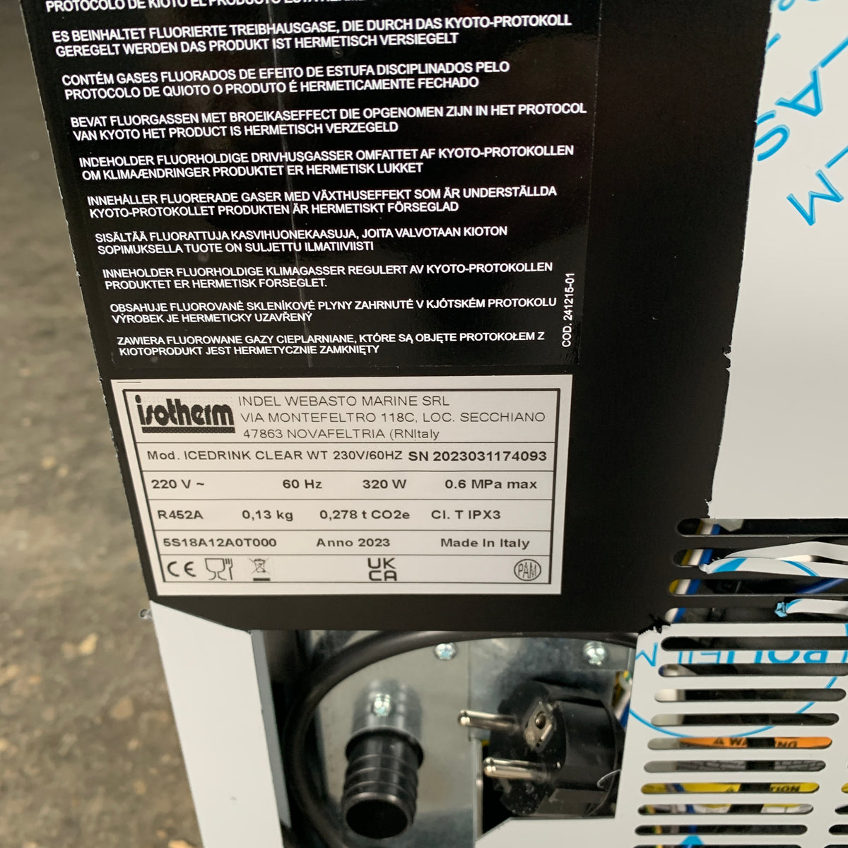 Isotherm Clear Ice Maker - Rustfritt stål 230V 60 Hz 18 KG/Dag - 5S18A12A0T000 