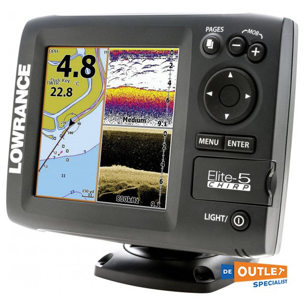 Lowrance Elite 5 CHIRP multifunctionele fishfinder