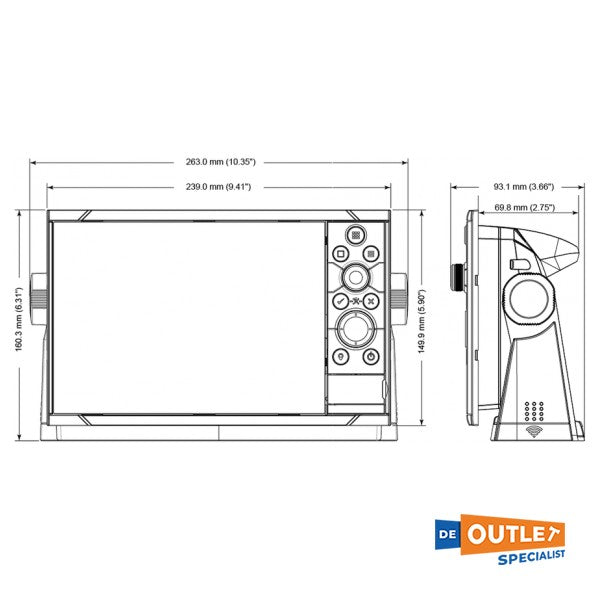 B&G Zeus3 7 7 inch Multifunctional Touchscreen Mapplotter 12/24V