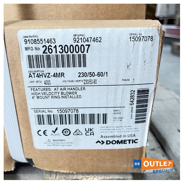 Dometischer AT4HVZ-4MR 4000 BTU Air-Handler 230V-9108551463