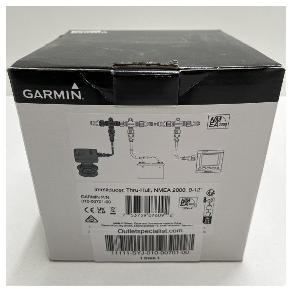 Датчик за дълбочина и температура Garmin Intelliducer tru-hull - 010-00701-00