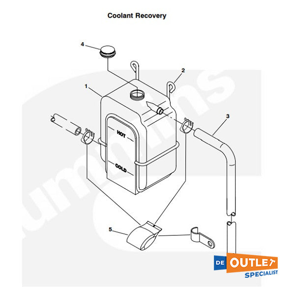 Cummins Marine Coolant recovery bottle kit - 0130-3574