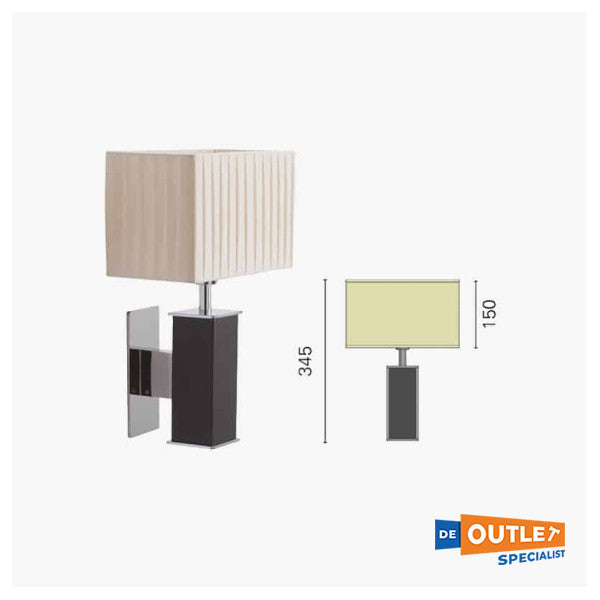 Foresti Suardi Tucana стенна лампа хром с кожа 12/24V - 2669-7155.FNPM