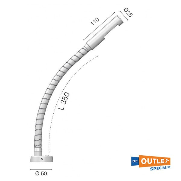 Foresti &amp; Suardi 7585.C.3500 Flexible Leselampe LED 12/24V