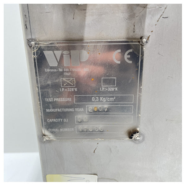 VIP 60L brændstoftank i rustfrit stål, firkantet - 17666