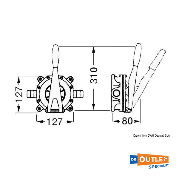 Whale Gusher manuelle Handpumpe / Bilgepumpe - 1526235