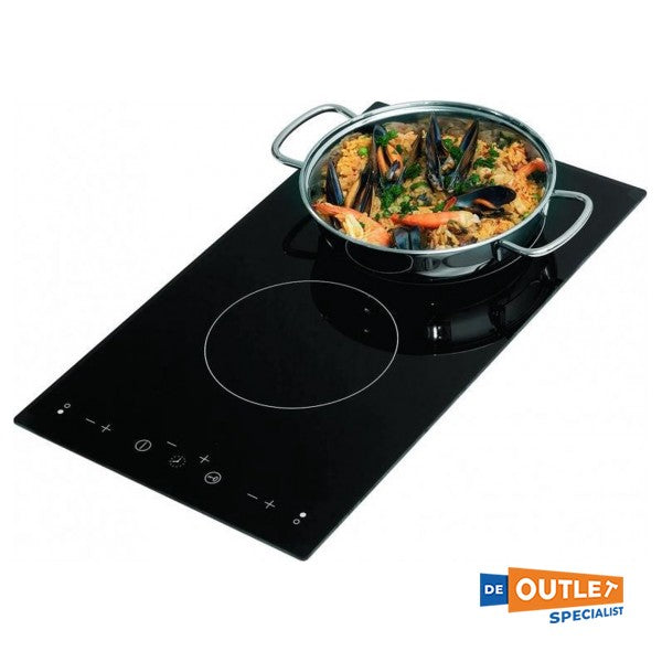 Can PT1356 Ceramic 2-burner hob built-in black