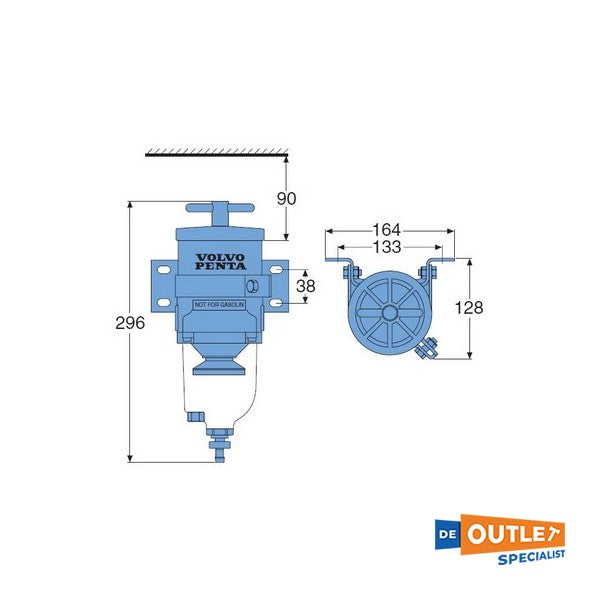 Volvo Penta Kraftstofffilter-Kit für Dieselmotoren - 877763