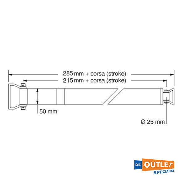 Barka Electric cylinder with 580 mm Push/Pull 12V - 09.00.05801