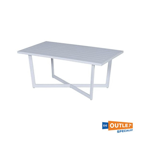 Garden Impressions aluminium bijzettafel wit 110 x 63 x 47 cm