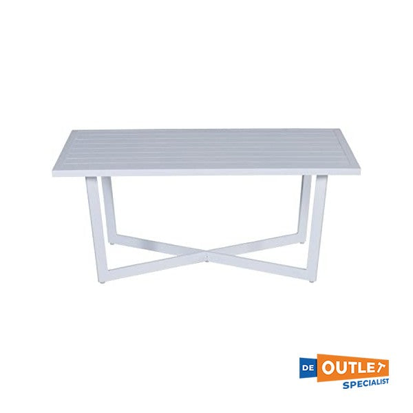Garden Impressions aluminium bijzettafel wit 110 x 63 x 47 cm