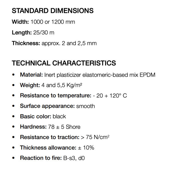 Akustik GPB SP 2.0 Materjal ta 'iżolament tal-ħoss 1200 x 25000 mm