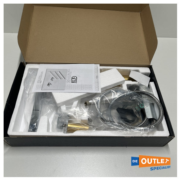 Одноричажна хромована кухонна вкладка Gessi регульована гаряча | холодна - 17423-031