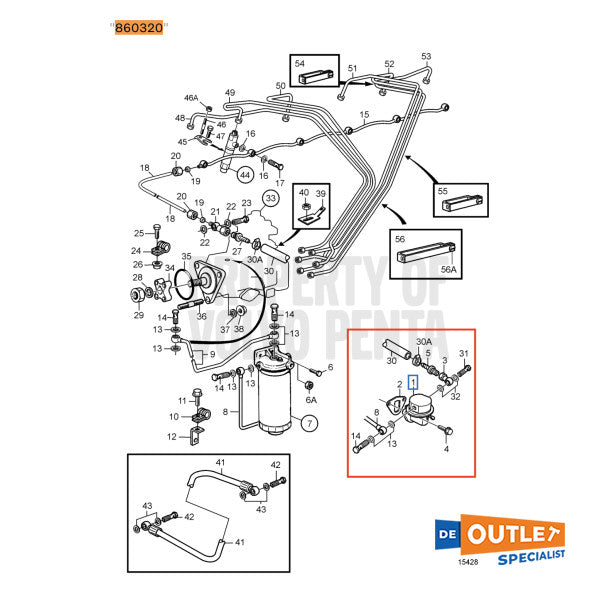 Volvo Penta Tamd31m Kraftstoff OPWRIJF verwendet - 860320