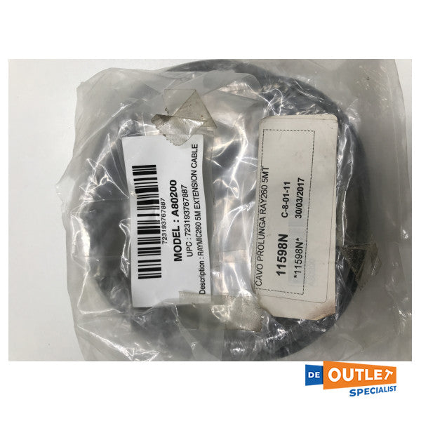 Raymarine RAYMIC260 5M vhf uzatma kablosu - A80200