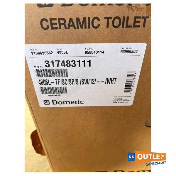 Dometische 12 V Vacuflush Electric Marine Toilette 4806L - 9108690552