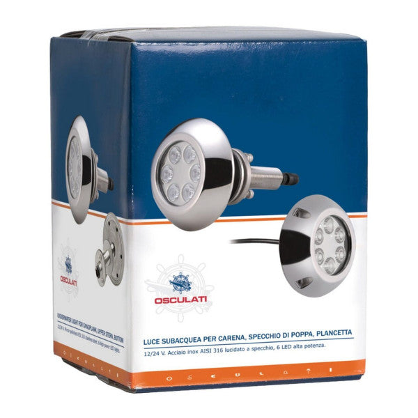 Osculati Acero inoxidable Luz submarina 6x 3W RGBW 12/24V - 13.294.02