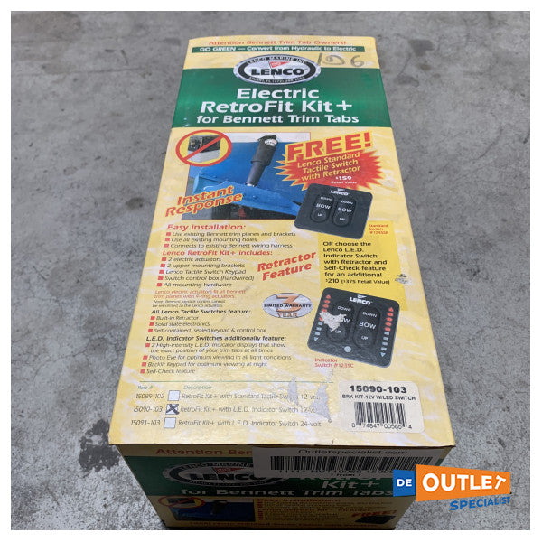 Комплект Lenco RetroFit зі світлодіодним індикаторним вимикачем + контролер 12В - 15090-103