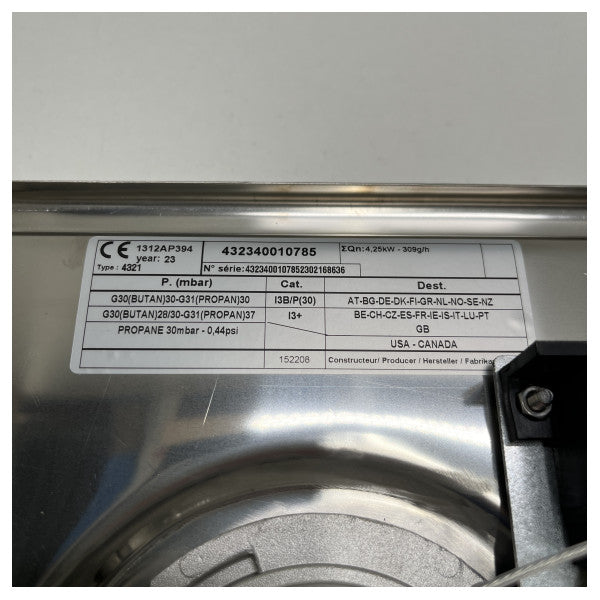 ENO Master 2-palnikowa kuchenka gazowa do zabudowy ze stali nierdzewnej - 432340010785