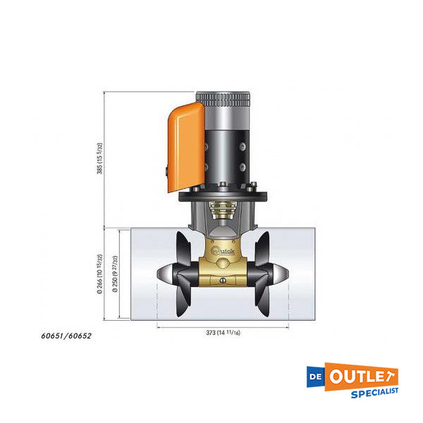 Brzi BTQ 250 mm | 140 kgf | 24V Električni luk - FGBT2514024