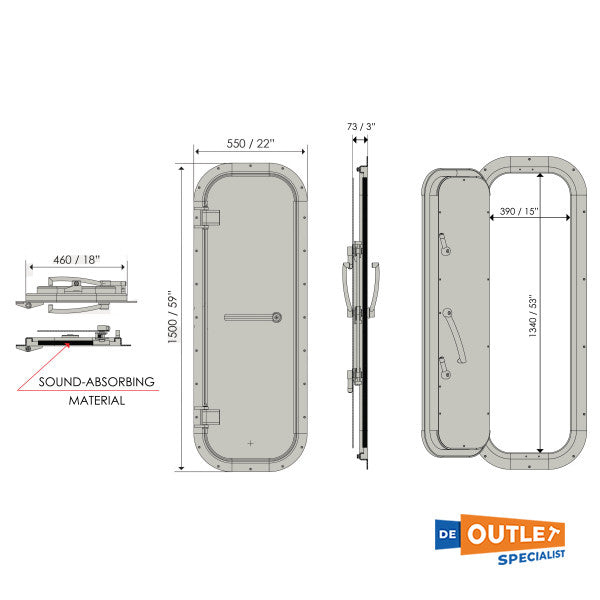 OPACMARE 2301 WATERTIGHHT SOUNDORFORTE MOTOR ZUM MIT SCHOTOLE - 2301.03