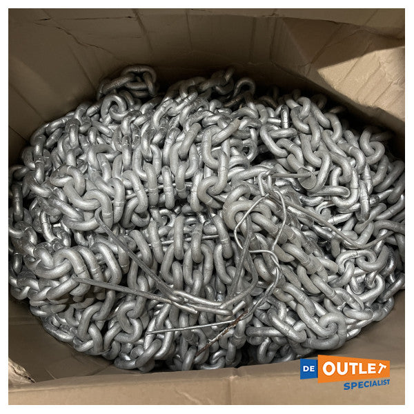 Galvaniseret ankerkæde DIN766 | 14 mm | 50 meter - 0202587