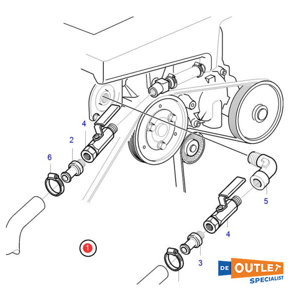 Volvo Penta Hot Water Outlet Kit - 21145832