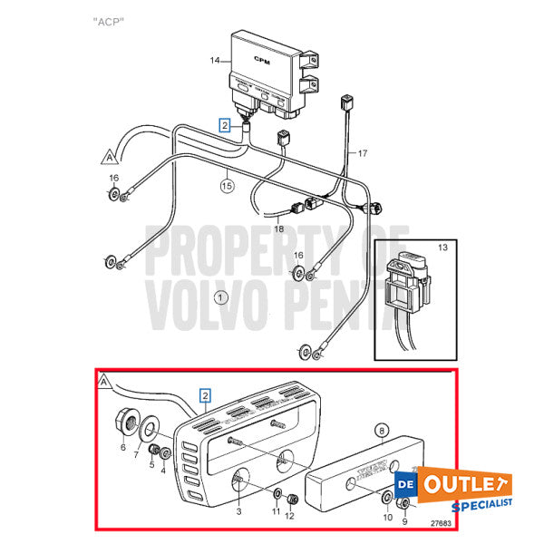 Kit del sistema de protección contra la corrosión Volvo Penta ACP IPS - 21269835