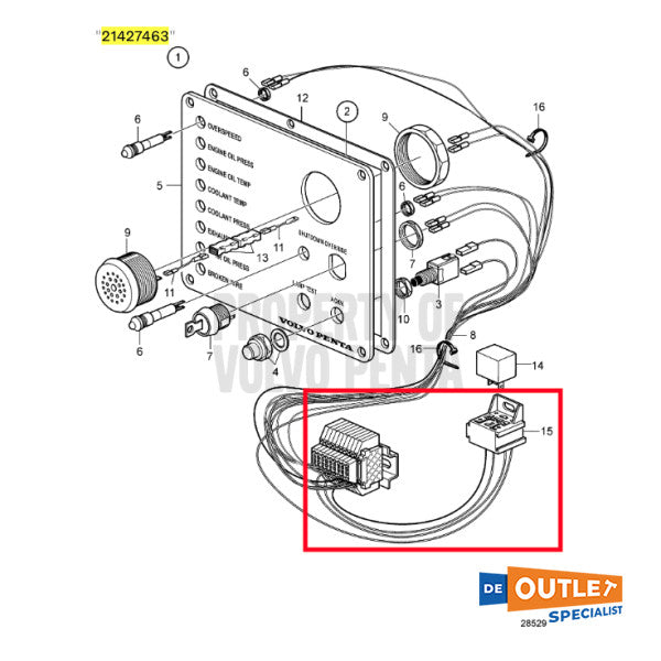 Volvo Penta Connection Control Cable - 21427463 -P01