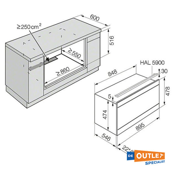 Miele H6890BP Sauberer Stahl 90 cm gebaut - in Kombiofen 220 V - 60 Hz