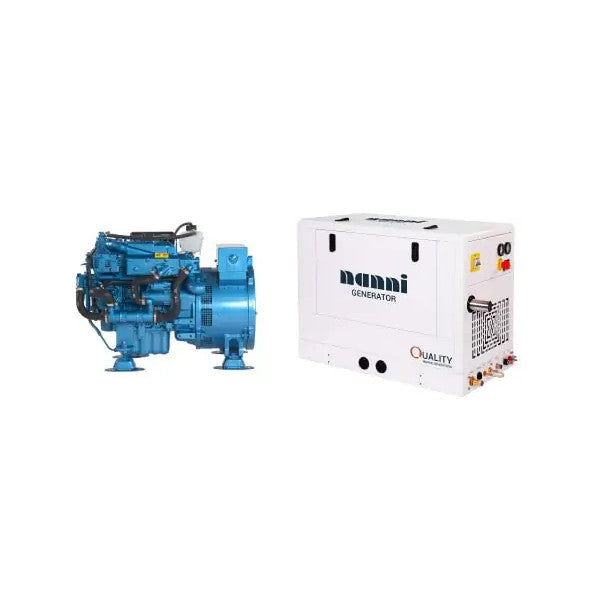 Nanni Q1100-8cm50 7.5m 6.6 kW | 1500 RPM Marine Diesel Generator with SoundShield 230V