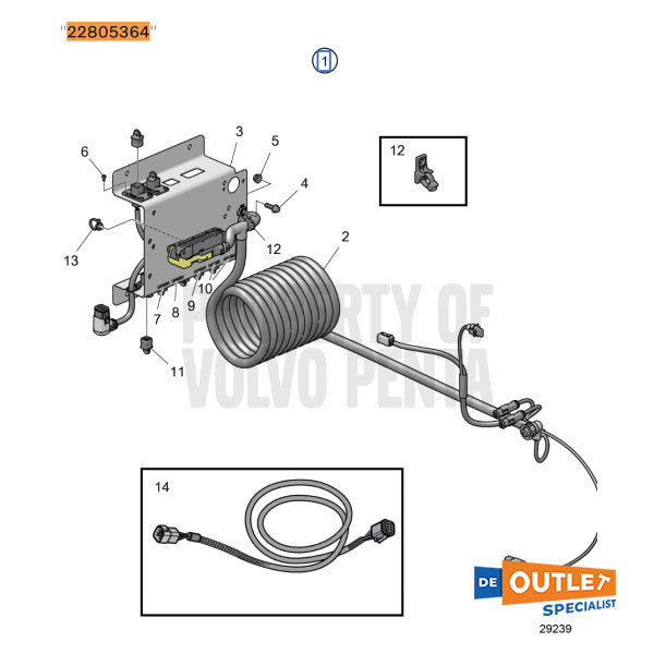 Volvo Penta Transmission -Geschirr für IPS -Motoren - 22805364