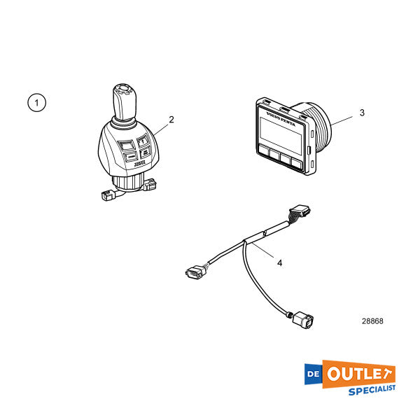 Volvo Penta IPS deluxe Joystick-Steuerung AQ - 22893898