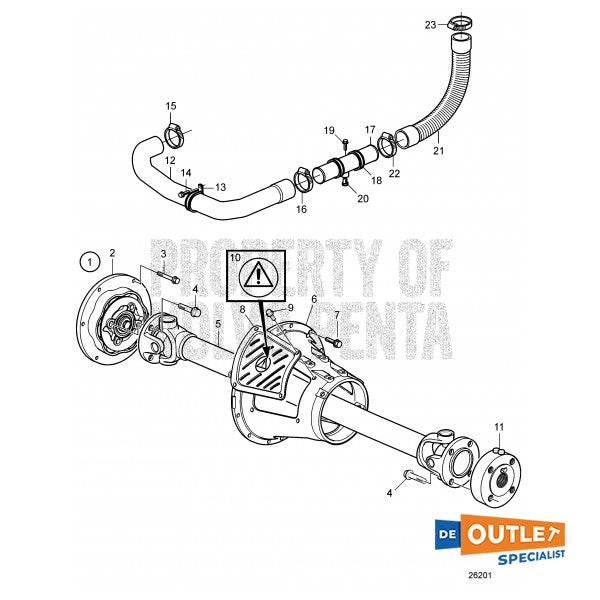 Volvo Penta DPI Jackshaft Schildsatz - 23398503