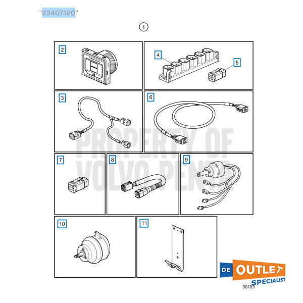 Volvo Penta EVC Station Main Steering Kit Twin Engine IPS - 23407160