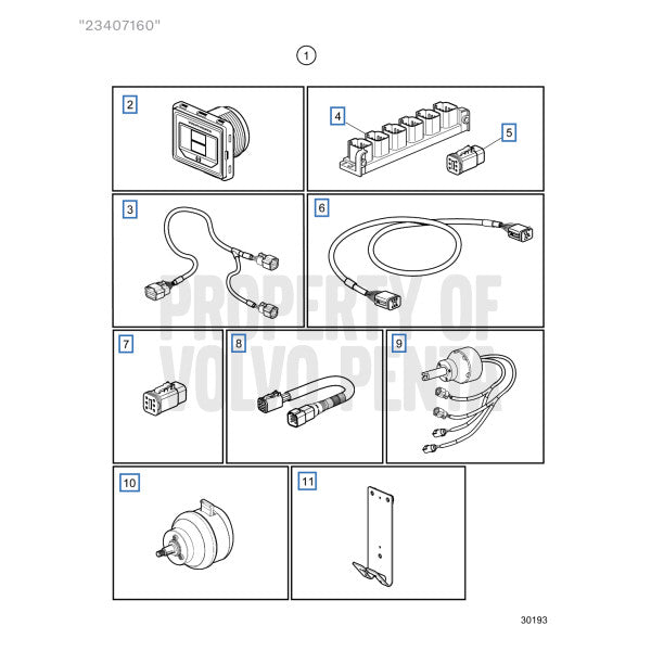 Volvo Penta EVC Steering Control Helmet Station Kit - 23407160