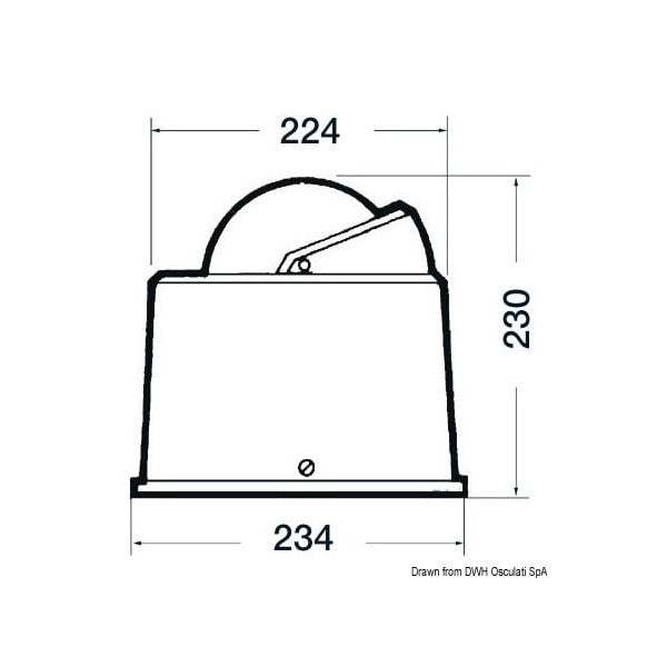 Riviera B6/W2 6 Inch Black Liquid Compass 24V - 25.003.00